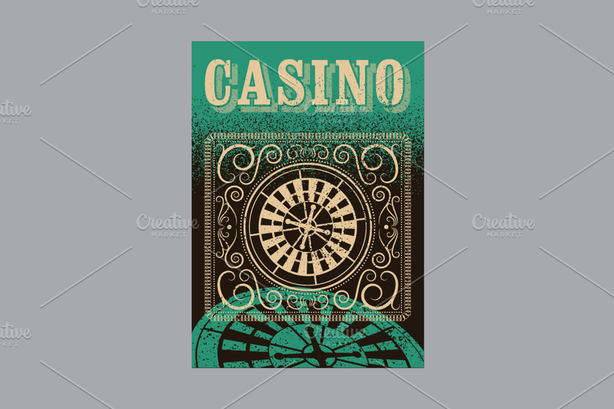Casino vintage grunge posters., a Decorative Illustration by PoPaShop (Photo 4 of 11)