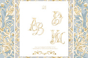 Gold Wedding Crest Watercolor Set, a Decorative Illustration by WonderWonder (Thumbnail 8 of 9)