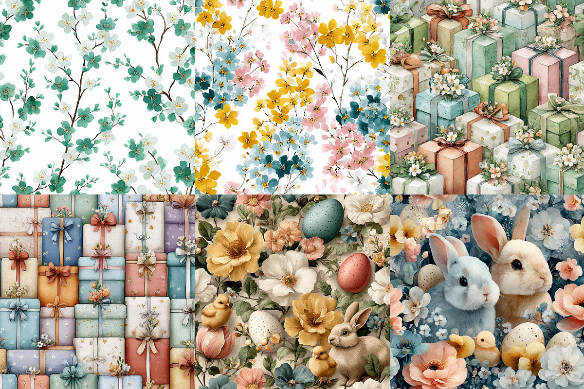 Seamless Easter Digital Paper, an Illustration by DreamPrint404 (Photo 3 of 5)