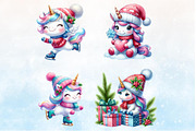 Watercolor Christmas Cute Unicorn, a Seasonal Illustration by Rose Art (Thumbnail 3 of 7)