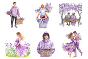 Watercolor Lilac Spring Family PNG, an Illustration by SinaCreation (Thumbnail 4 of 5)