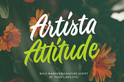 Artista Attitude – Bold Marker Sign, a Handwritten Font by Four Lines Std. (Thumbnail 1 of 11)