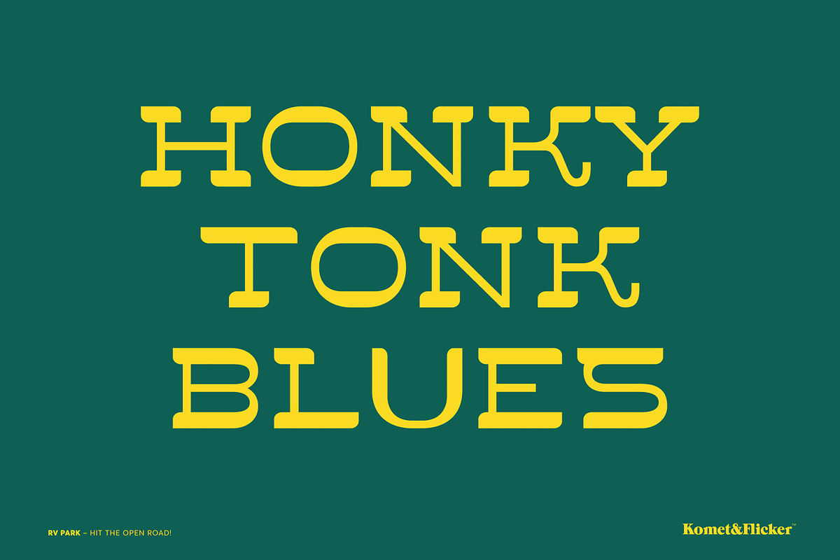 RV Park - Hit the Open Road!, a Slab Serif Font by Komet & Flicker (Photo 9 of 14)