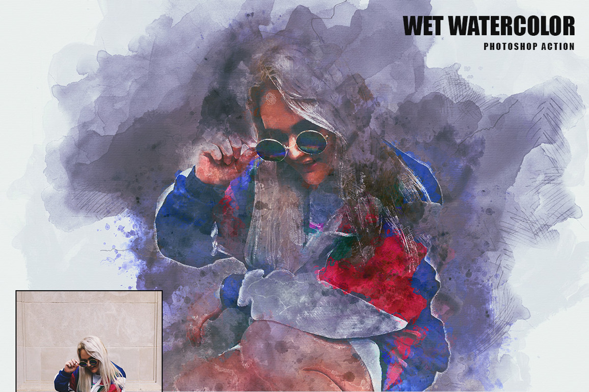 Wet Watercolor Photoshop Action, an Action Add-On by AndriyFM (Photo 20 of 20)