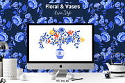 Floral & Vases, a Pattern Graphic by Anastasia (Thumbnail 7 of 11)
