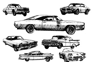 American Muscle Motors Drawings