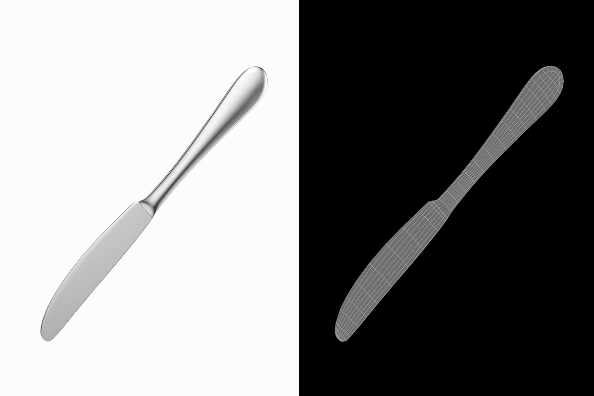 Table Dinner Knife Common Cutlery, an Object 3D Model by VK Studio (Photo 4 of 6)