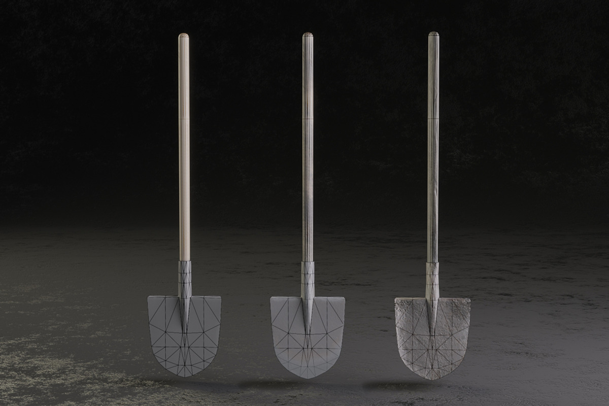 Shovel Set, an Object 3D Model by mockupzz (Photo 3 of 9)