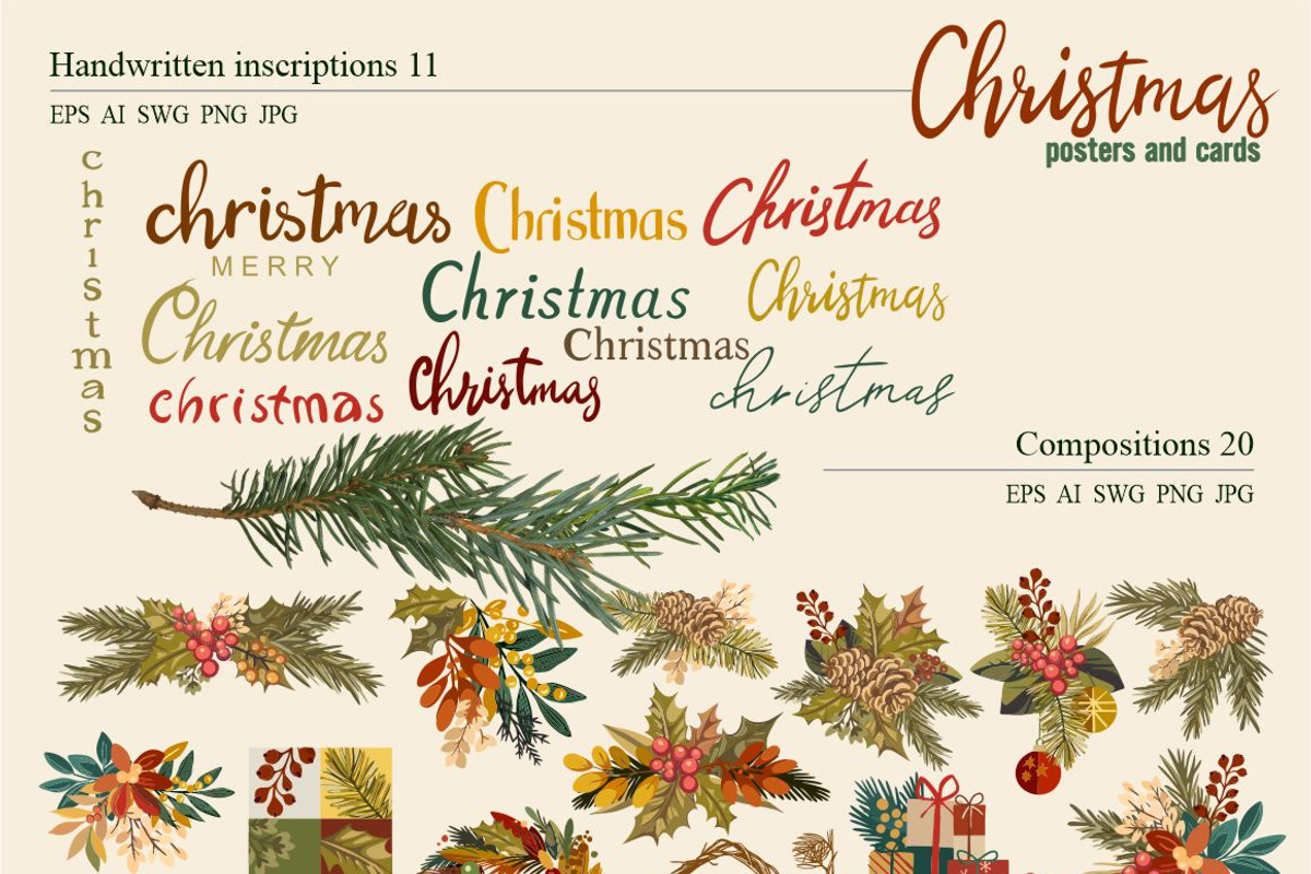 Christmas Posters and Cards, an Object Graphic by Collection by VY (Photo 6 of 7)