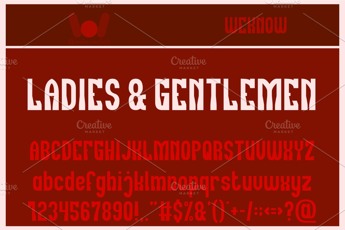 Ladies and Gentlemen font, a Font by weknow (Photo 1 of 5)