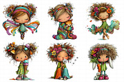 Quirky Cute Little Girl Clipart, an Illustration by Daily.Designs (Thumbnail 4 of 7)