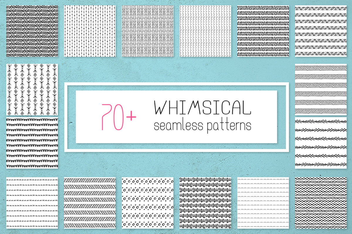76 Whimsical inky patterns, a Pattern Graphic by SomStock (Photo 1 of 9)