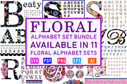 Floral Alphabet, Floral Font SVG, an Object Graphic by D2PUTRI (Thumbnail 1 of 31)