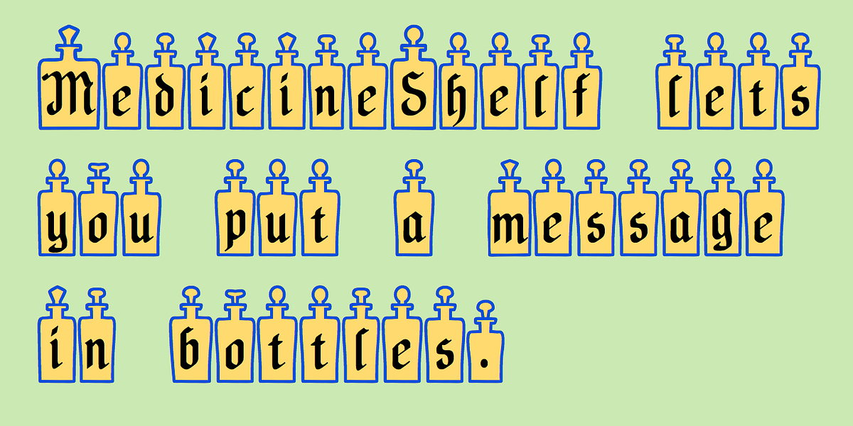 MedicineShelf, a Symbol Font by Ingrimayne Type (Photo 4 of 4)
