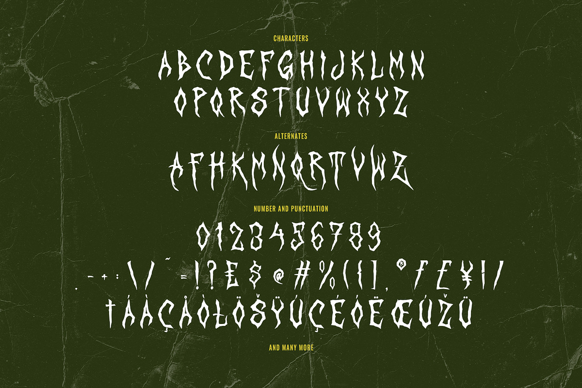Frakhaz Sharp Metal Horror Display, a Blackletter Font by Maulana Creative (Photo 6 of 7)