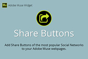Share Buttons Adobe Muse Widget, a Plug-in Add-On by MuseTemplatesPro (Thumbnail 1 of 2)