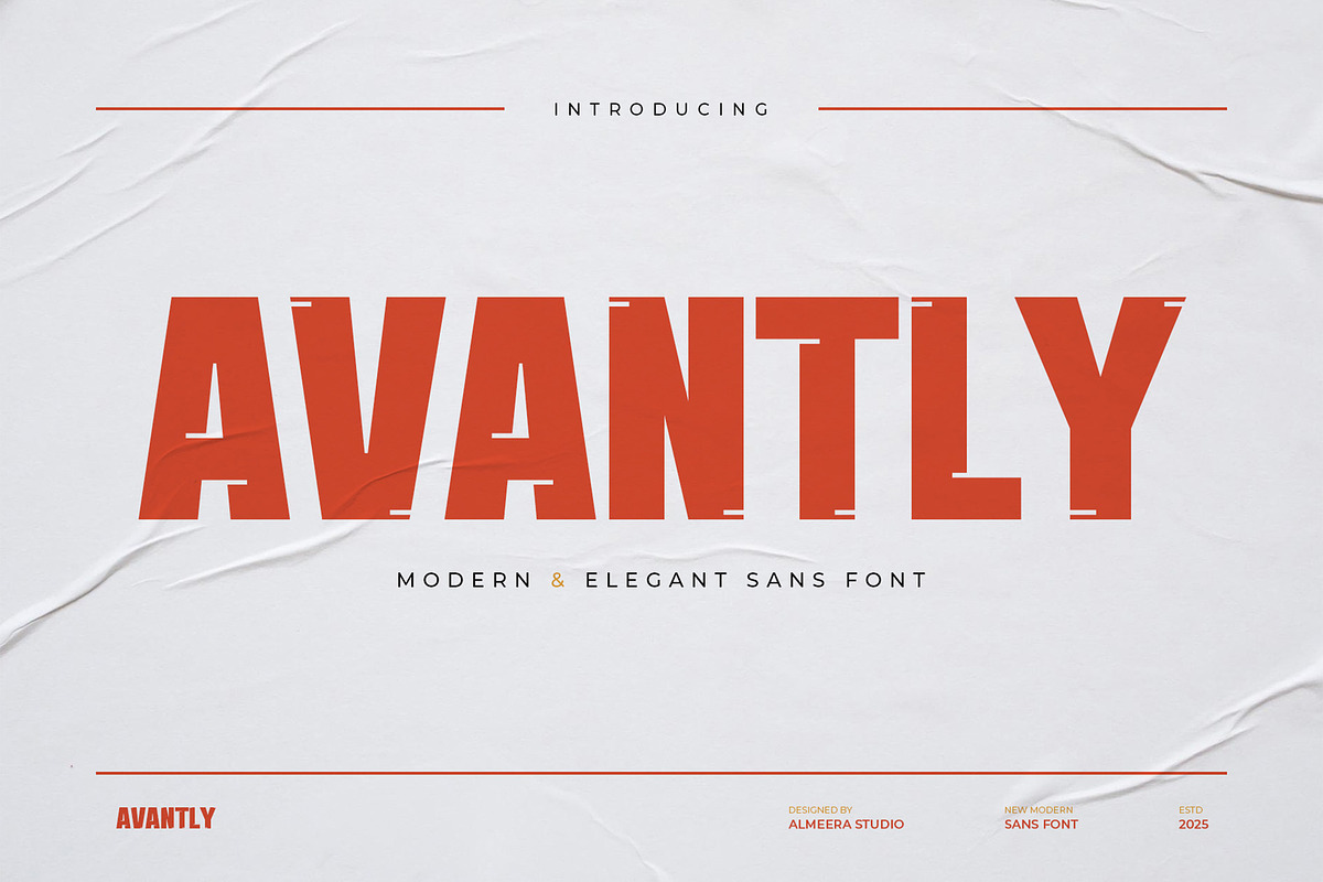 Avantly, a Sans Serif Font by Almeera Std (Photo 1 of 6)