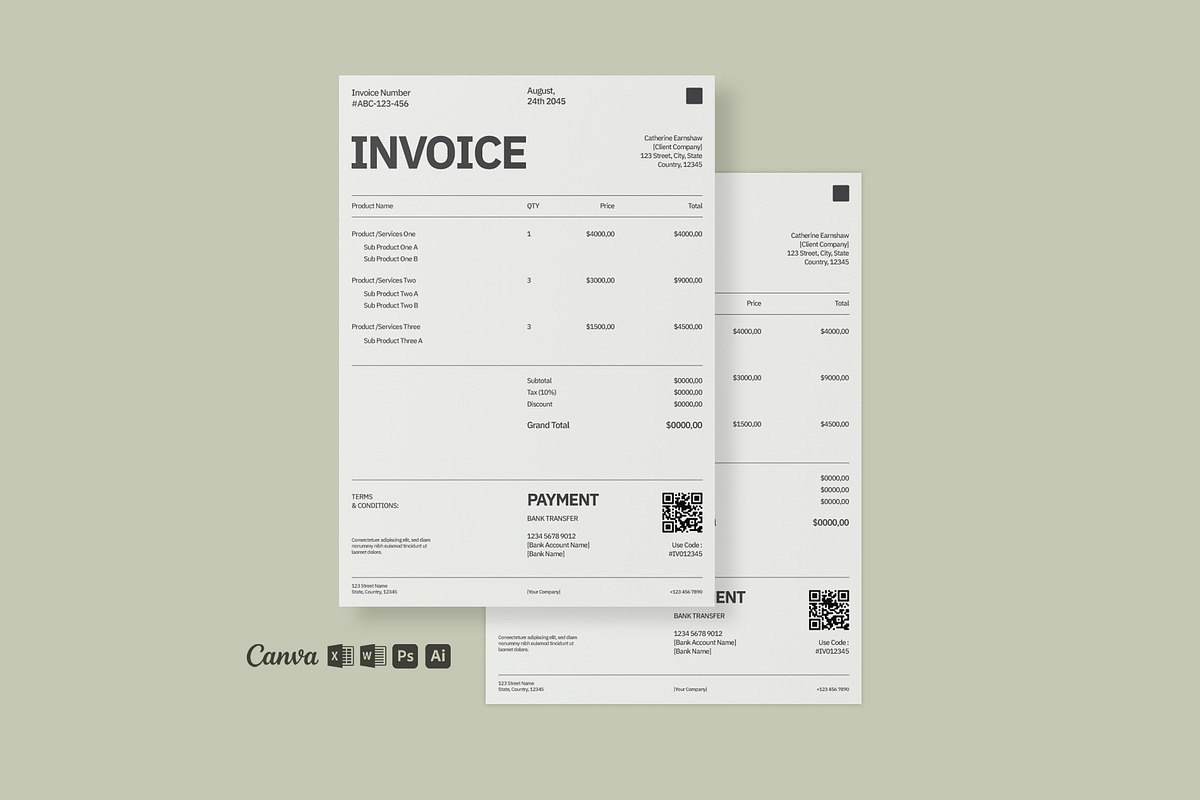 Invoice Template - Minstue preview 3