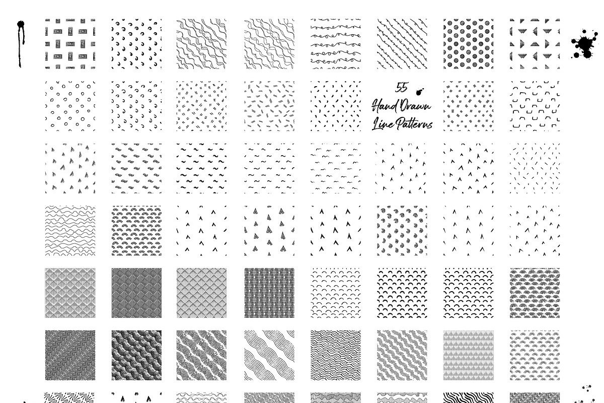 hand drawn line patterns vol.2, a Pattern Graphic by Mona Ahmed