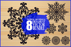 Mandala Laser Cut Files Bundle, an Illustration by yasushie