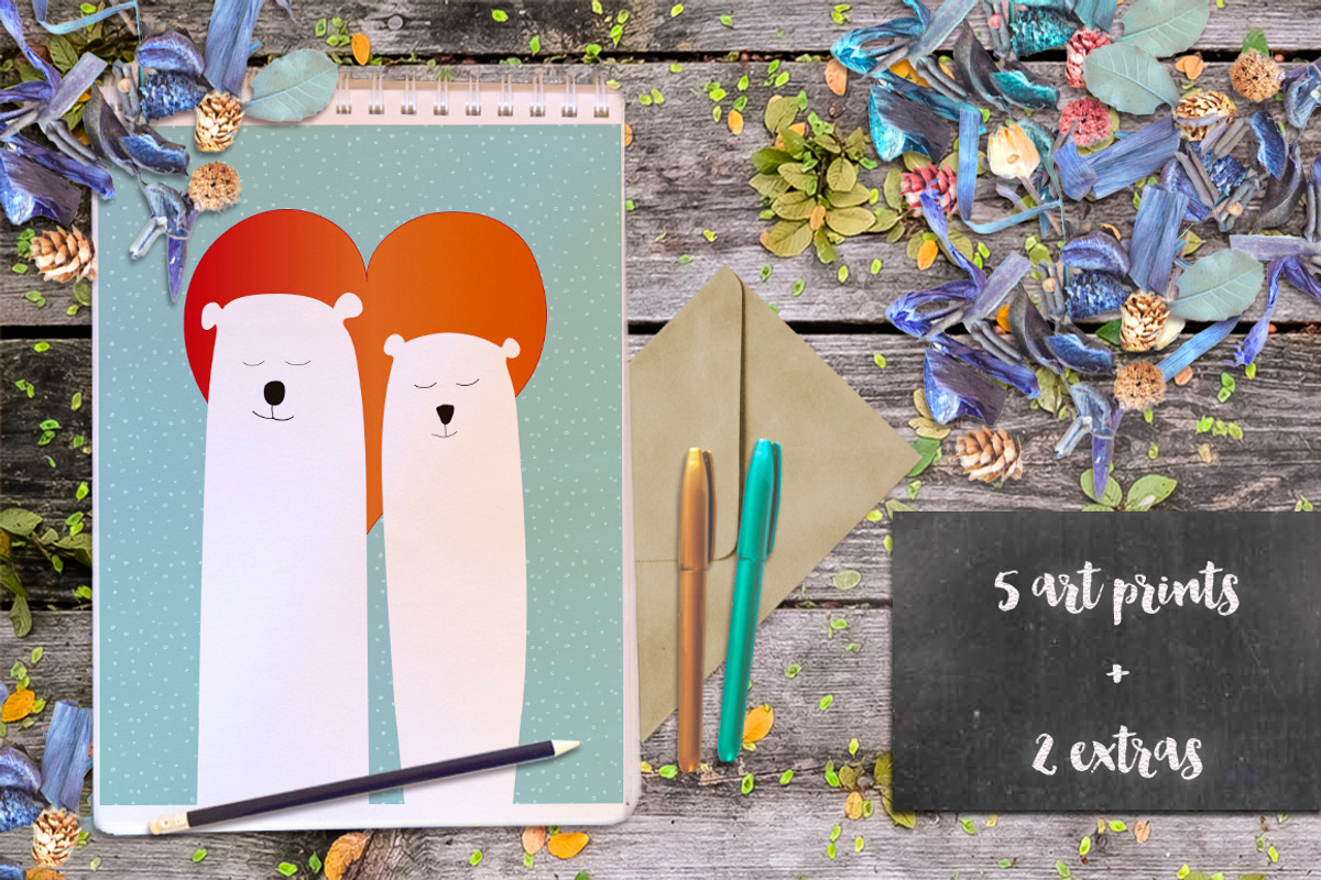 Polar Bears Love, a Card Template by Narais (Photo 3 of 3)
