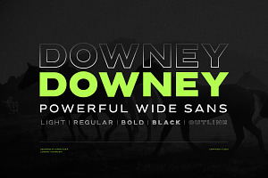 Downey - Powerful Wide Sans