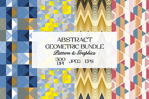 Geometric Abstract Bundle Pattern, a Pattern Graphic by StudioGlouna