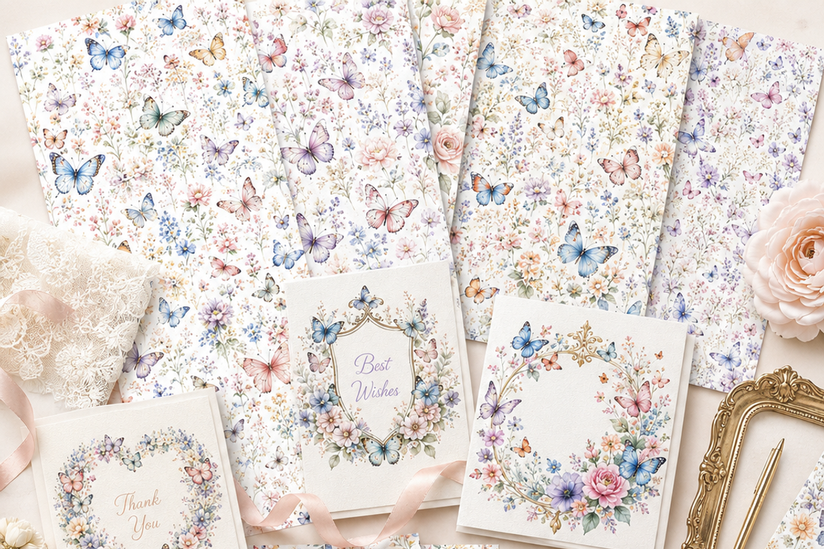 Watercolor Butterfly Clipart, an Object Illustration by HeavensStar (Photo 5 of 7)