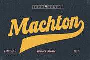 Machton - Varsity Font, a Script Font by HansCo Studio (Thumbnail 1 of 9)