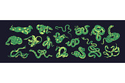 Exotic snakes set, seamless patterns, an Animal Illustration by PaperTrident (Thumbnail 2 of 7)