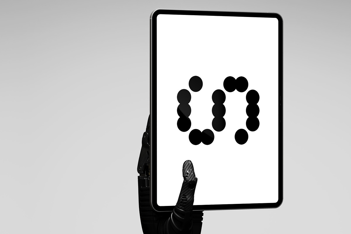 Robot Hand iPad Pro Mockup 01, a Mockup by TRANSPARENT SOURCE