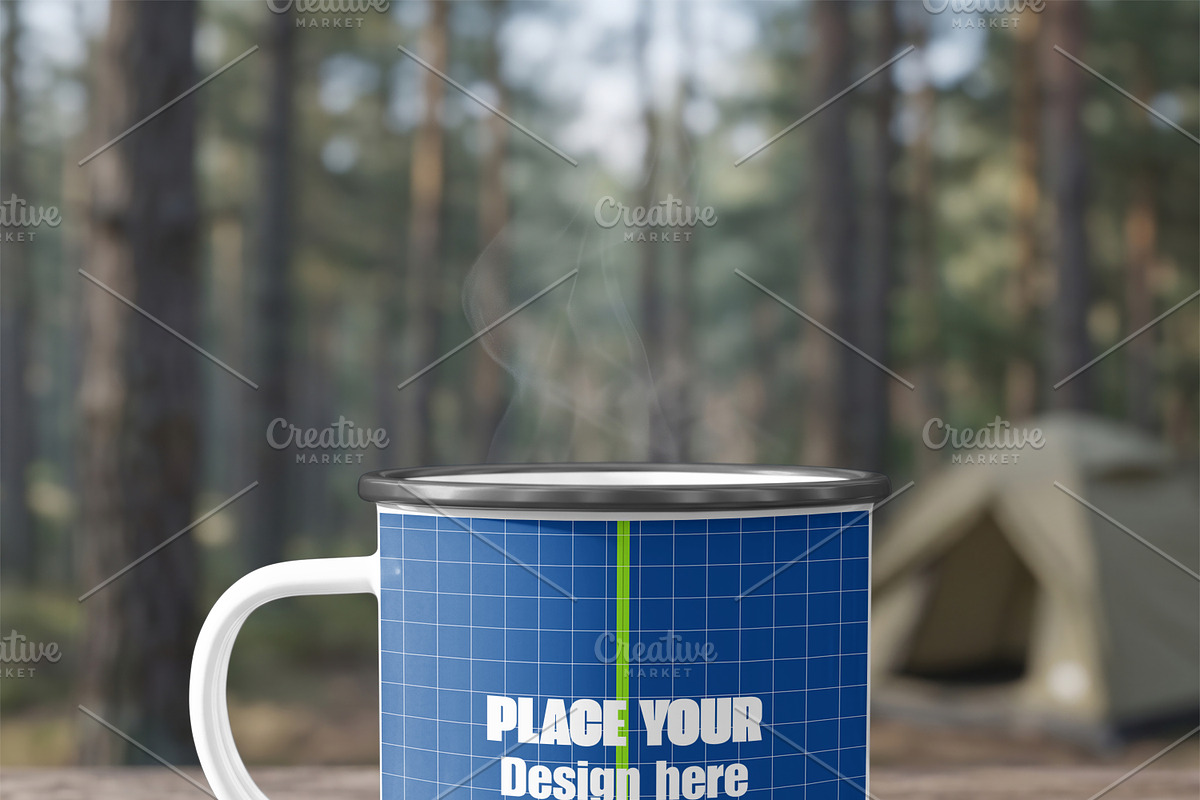 Enamel Campfire Mug Mockup Bundle, a Cups & Container Mockup by Pixel Foundry (Photo 4 of 6)