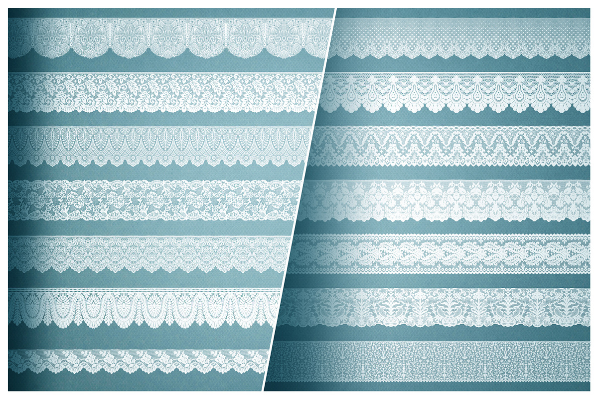 Digital Lace Borders & Backgrounds, a Decorative Illustration by digiful (Photo 4 of 6)