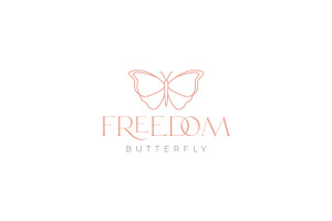 Feminine Butterfly Line Minimal Logo