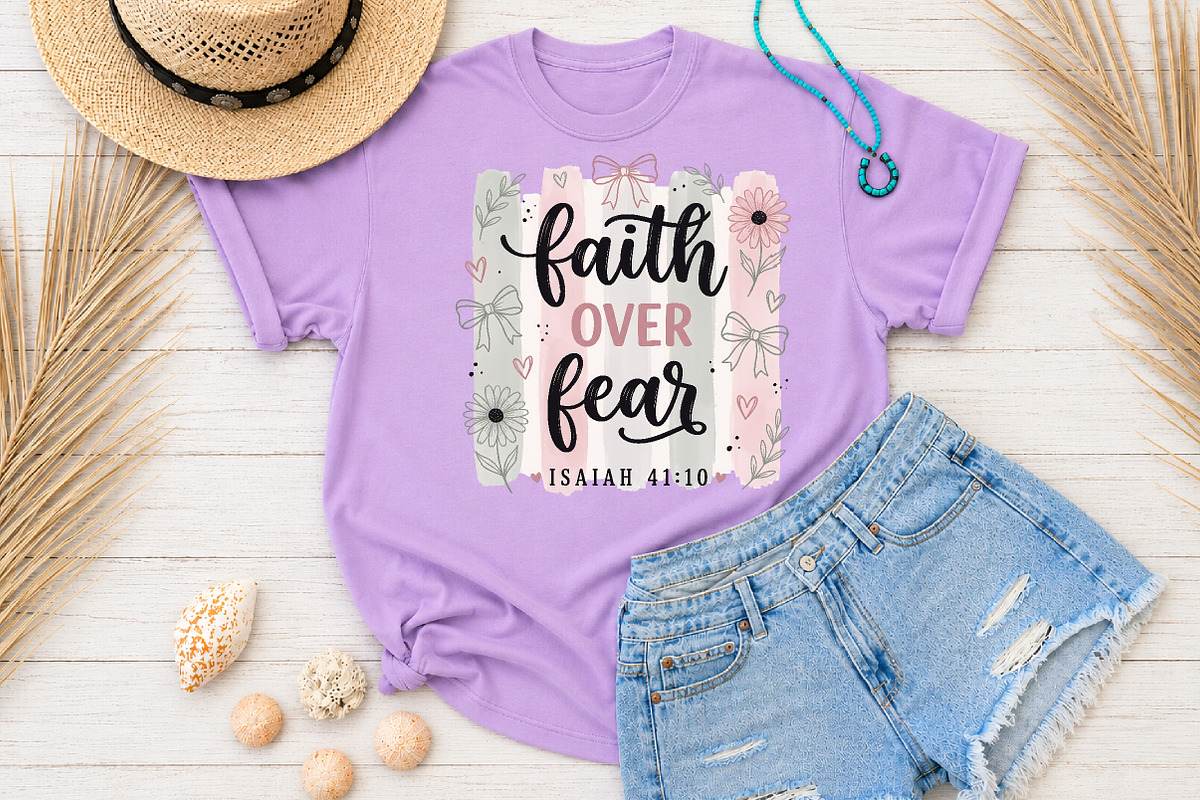 Faith Over Fear Sublimation PNG, a Seasonal Illustration by Rose Art (Photo 3 of 5)