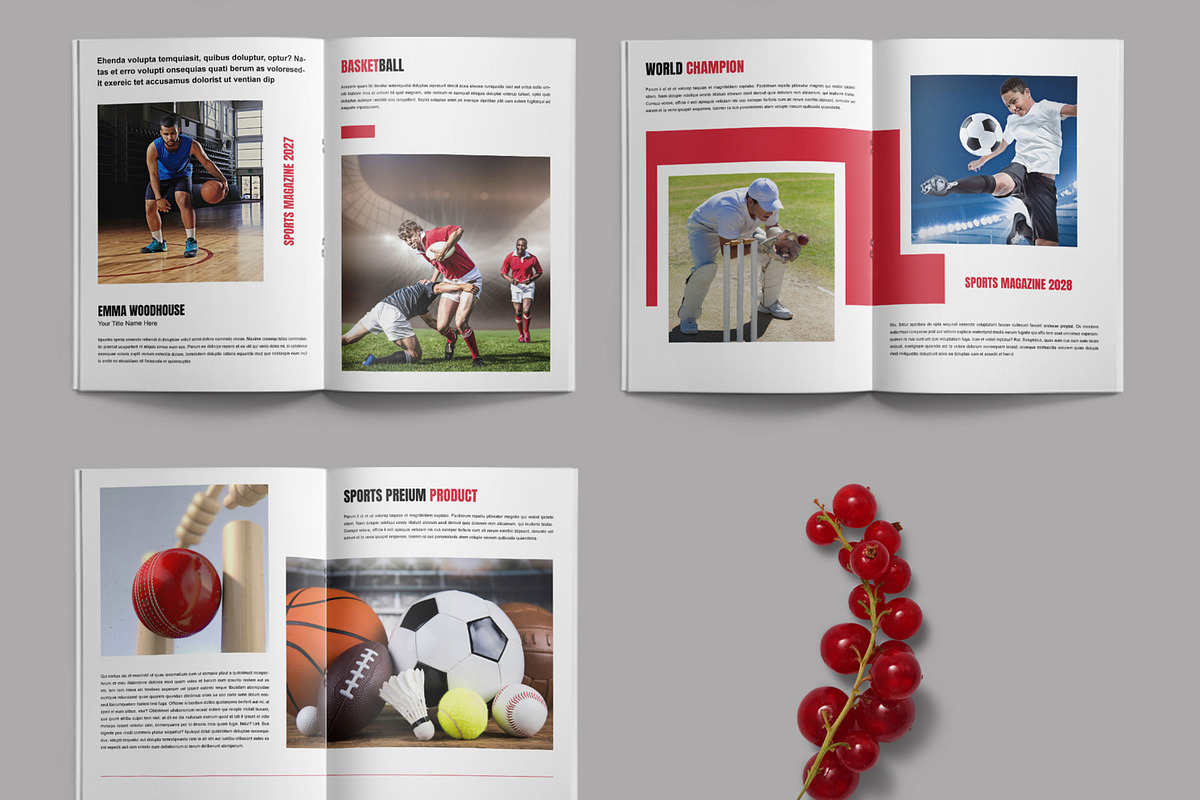 Sports Magazine Template Layout, a Magazine Template by ContestDesign (Photo 4 of 4)