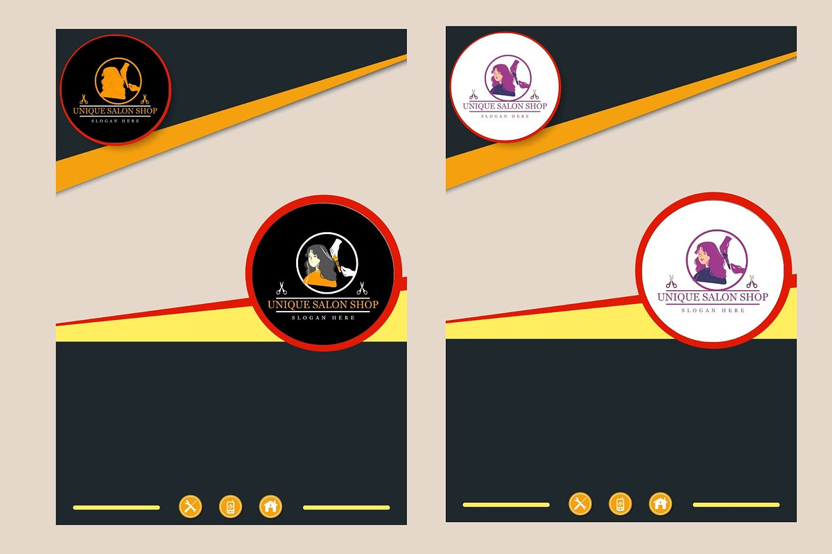 Stunning Salon Shop Brand Logo, a Branding & Logo Template by Mishek Munene (Photo 7 of 7)