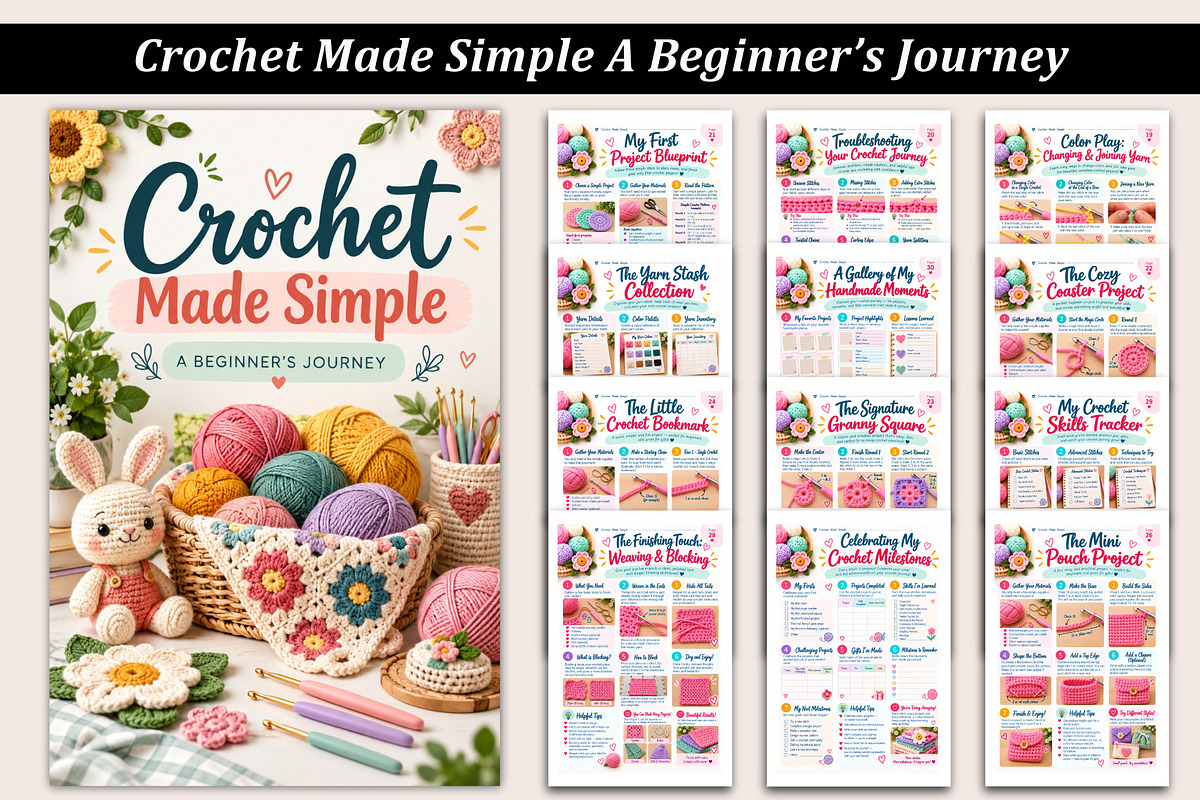 Crochet Made Simple | A Beginner’s, a Stationery Template by Designmela01 (Photo 1 of 5)