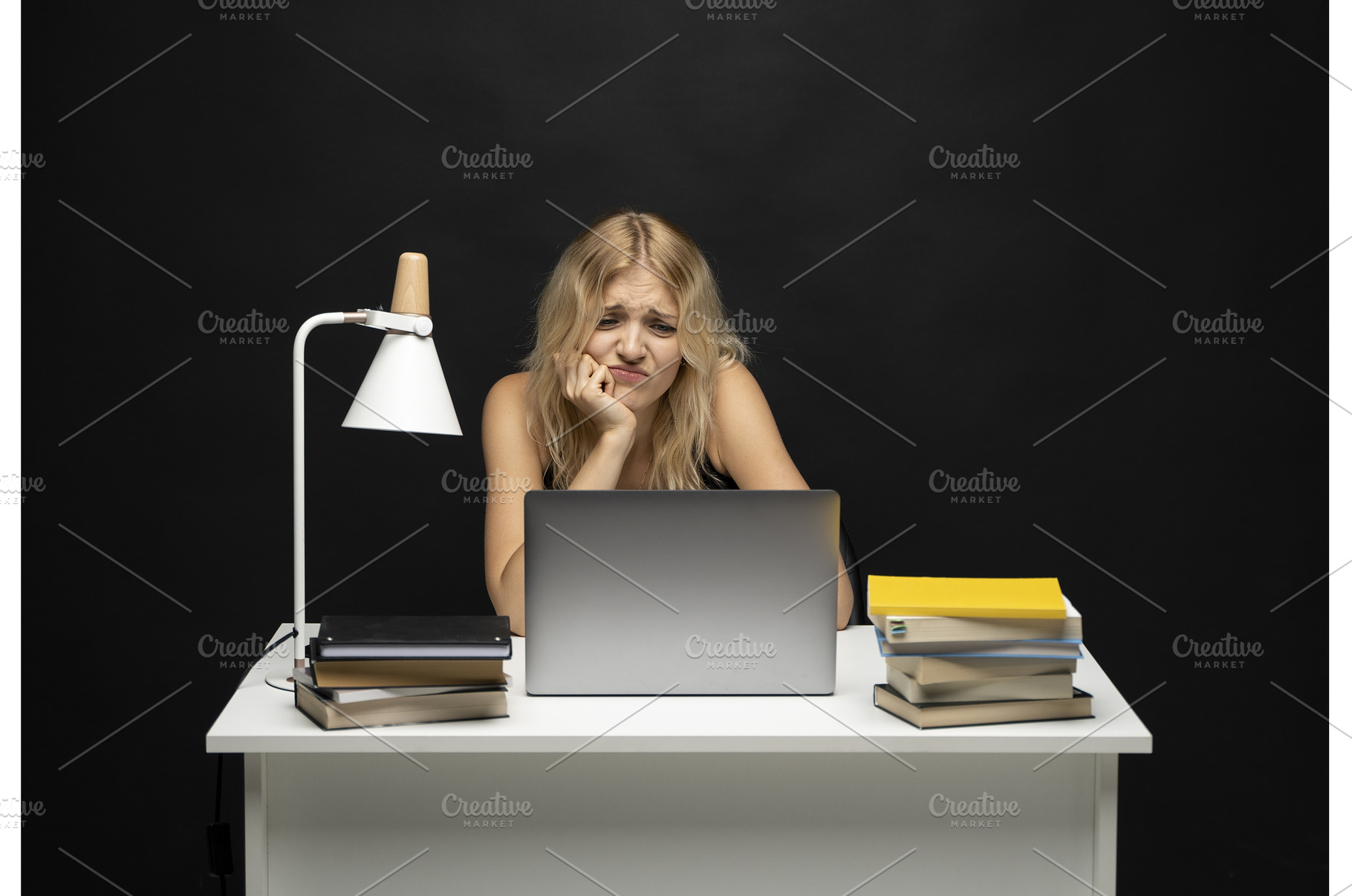Frustrated, sad, stressed or, a Business Photo by volodymyrshtun13795