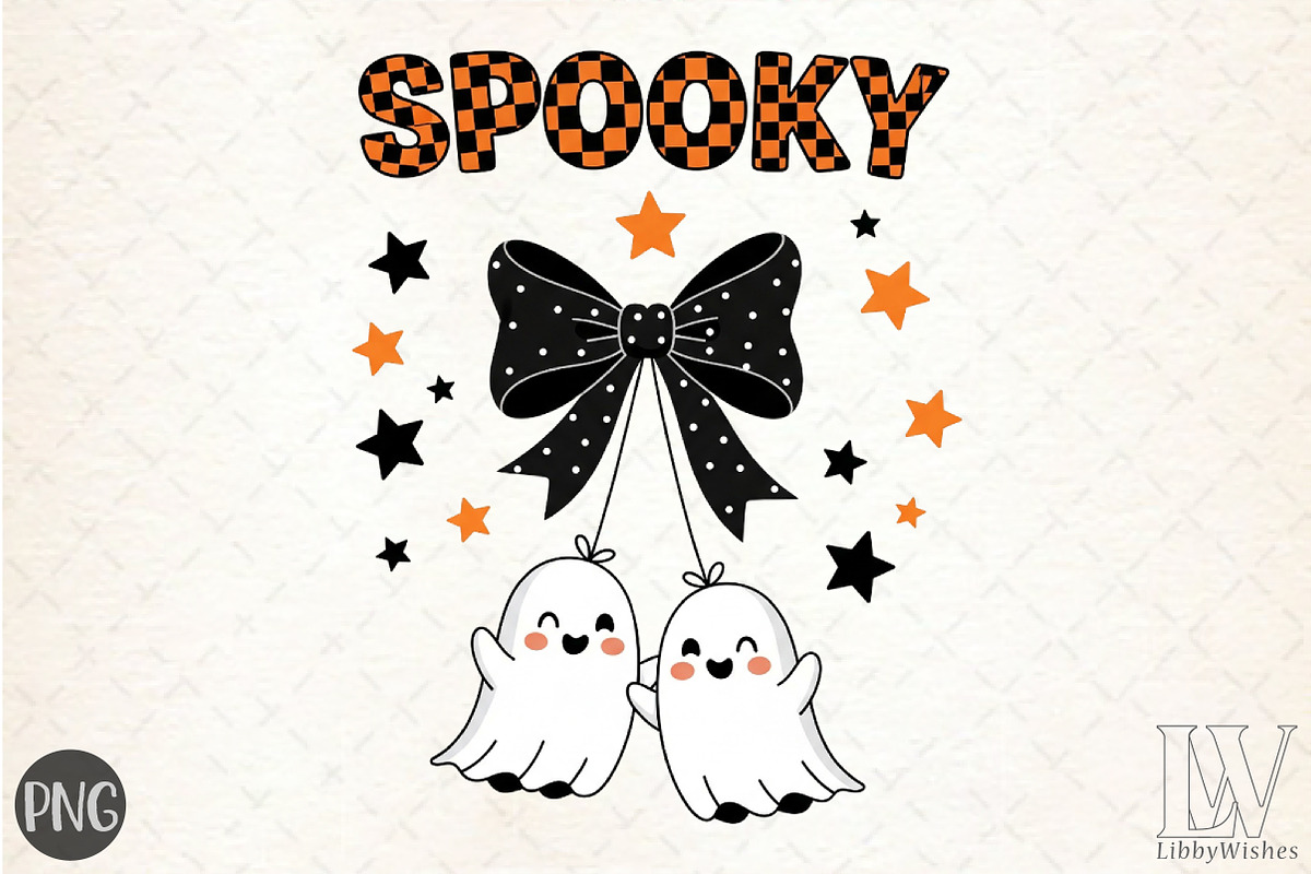 Coquette Halloween Spooky Ghost Cher, an Illustration by Libby Wishes (Photo 1 of 6)