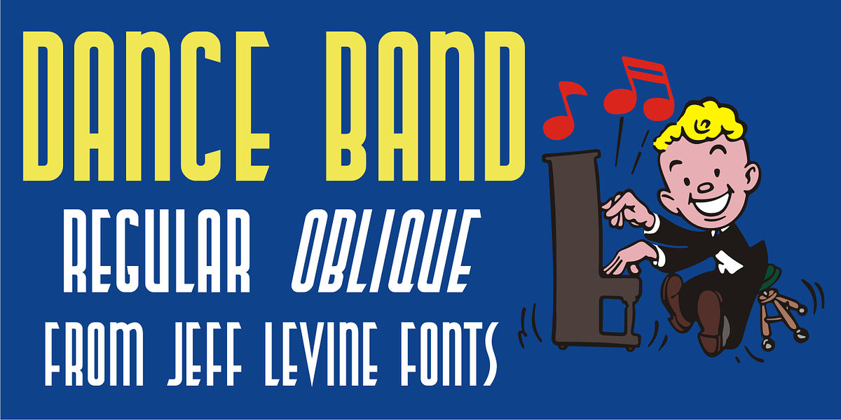 Dance Band JNL, a Sans Serif Font by Jeff Levine Fonts