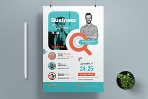 Business Conference Flyer Layout, a Flyer Template by MightyDesign