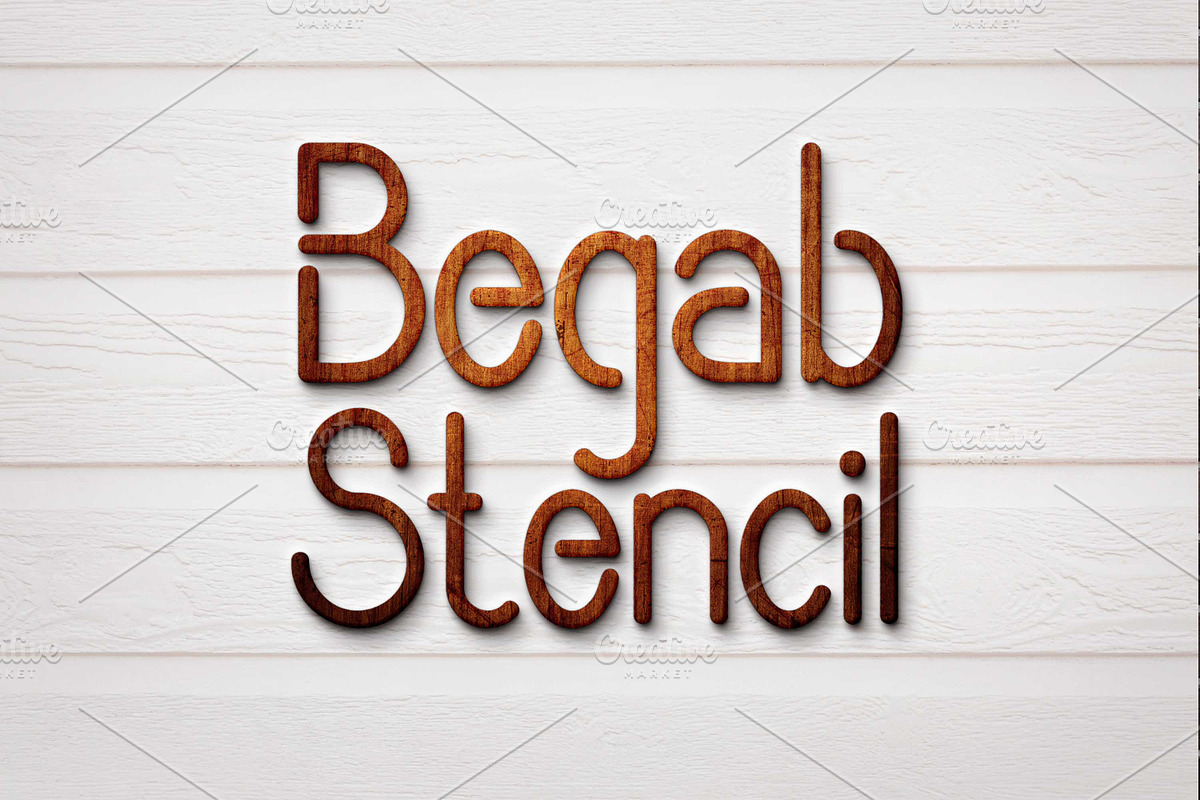 Begab Stencil, a Serif Font by Digital Typeface Studio (Photo 1 of 8)