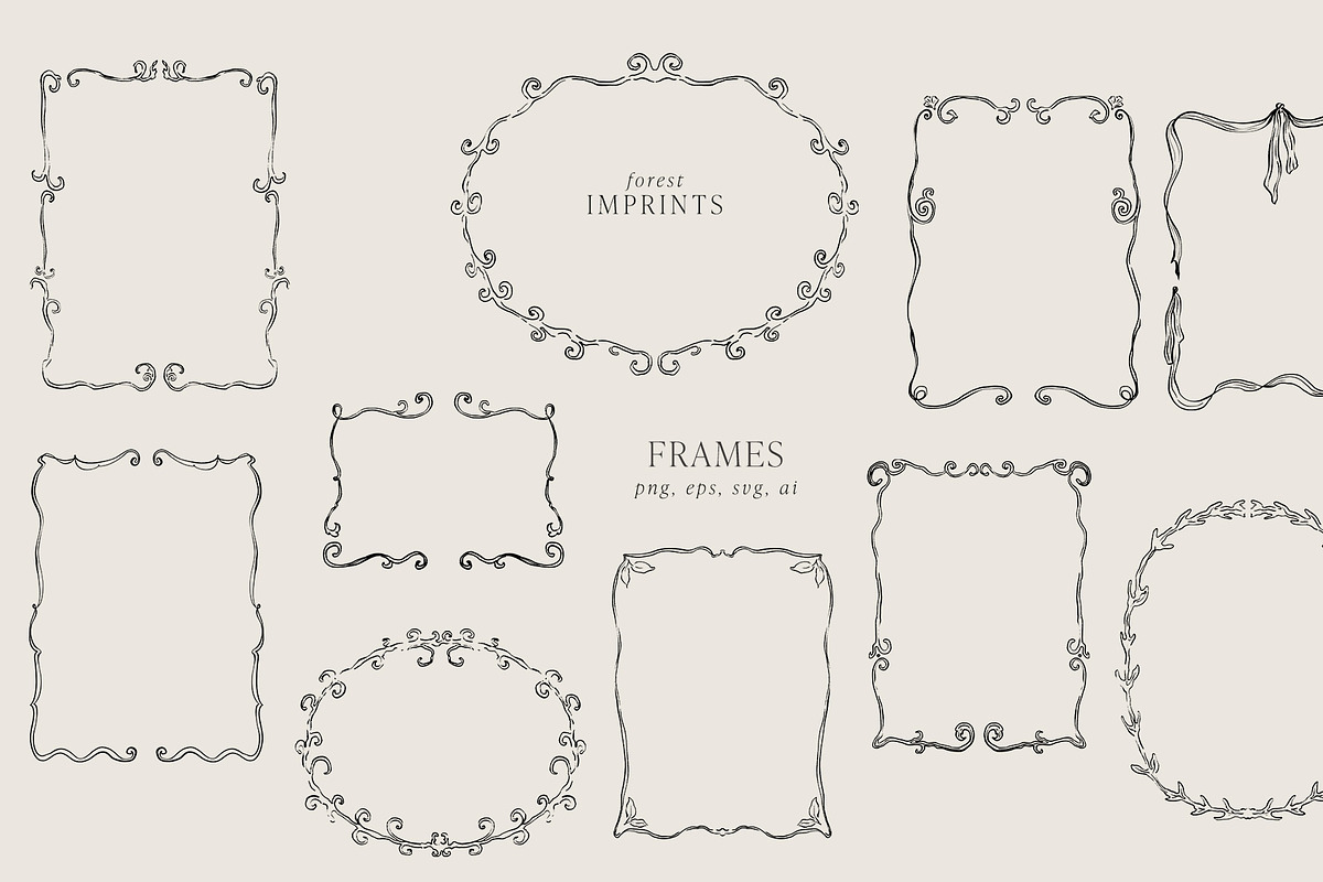 Forest Imprint Botanical backgrounds, a Background Graphic by Yuliya Derbisheva (Photo 10 of 11)