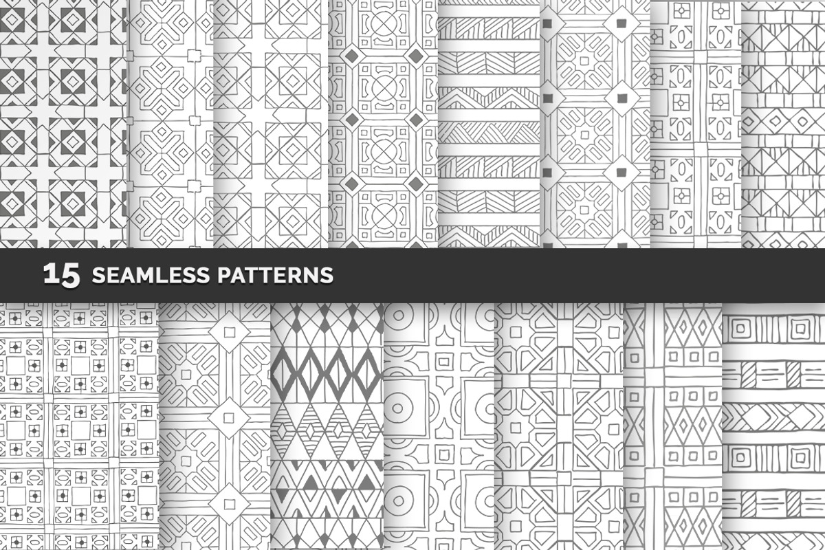Hand Drawn Geometric Patterns, a Pattern Graphic by Solana (Photo 8 of 13)
