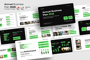 Annual Business Plan 2026 PowerPoint, a Presentation Template by Iqsiart Studio (Thumbnail 1 of 3)