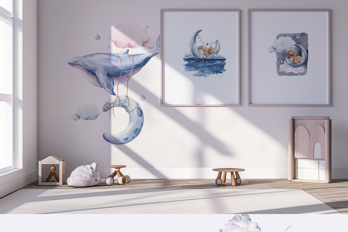 Fairy night Watercolor baby animals, an Animal Illustration by 60secondsArt (Photo 6 of 9)