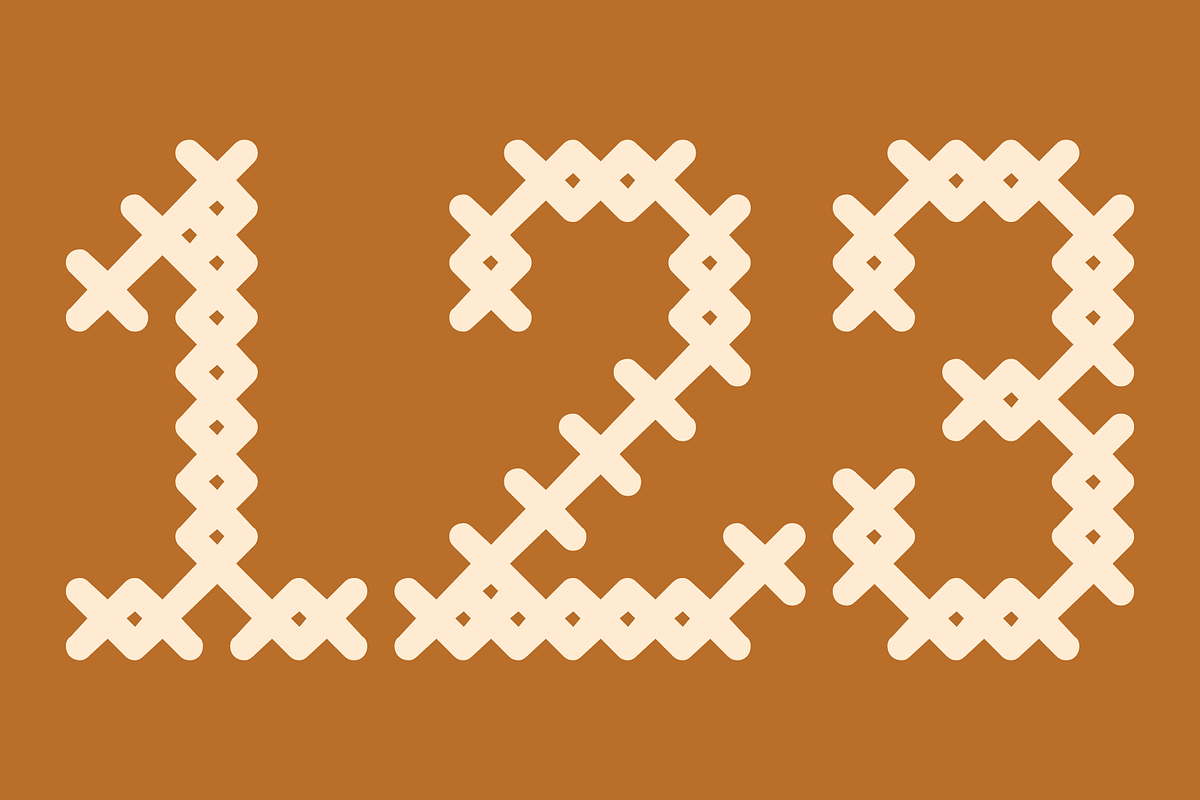 Cross Stitch Cursive Font, a Font by GG Design (Photo 6 of 10)