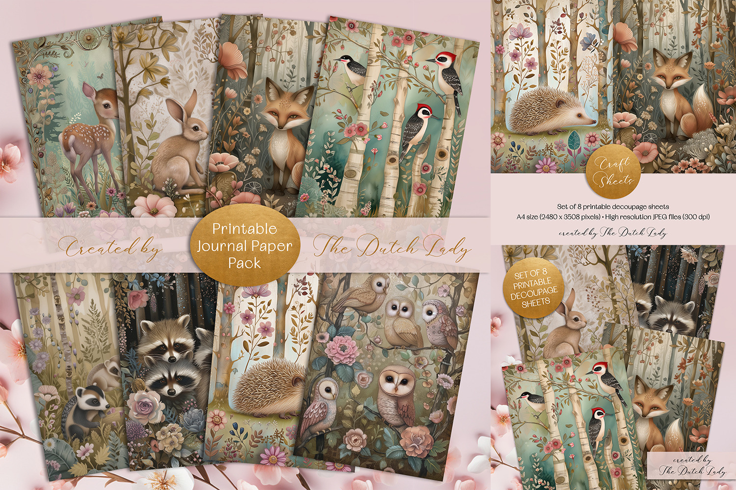 Woodland Animals Journal Paper Pack