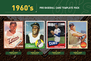 Pro Baseball Card Templates